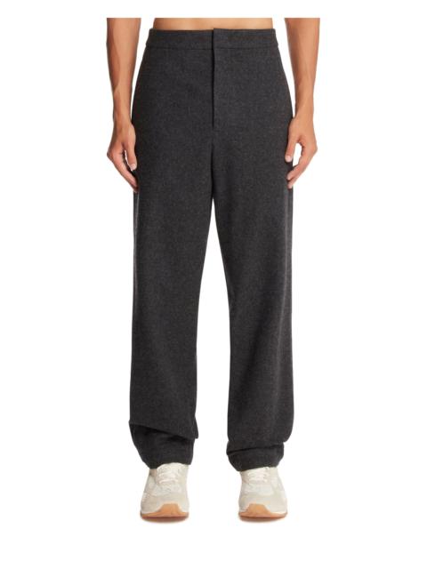 Jil Sander Gray Wool Flannel Tapered Pants