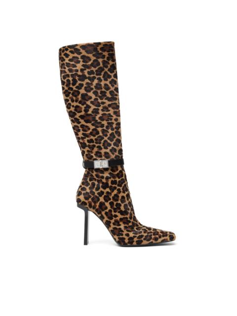 leopard-print boots