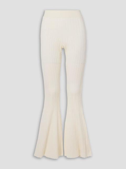 Stella McCartney Ribbed-knit flared pants