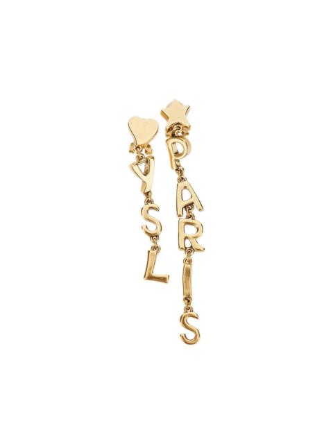 SAINT LAURENT Saint Laurent YSL Paris Clip Earrings Gold