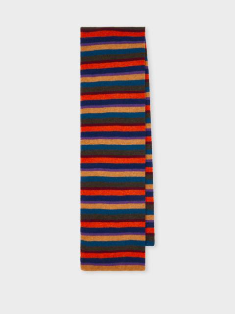 Paul Smith Colour Block Stripe Lambswool Scarf