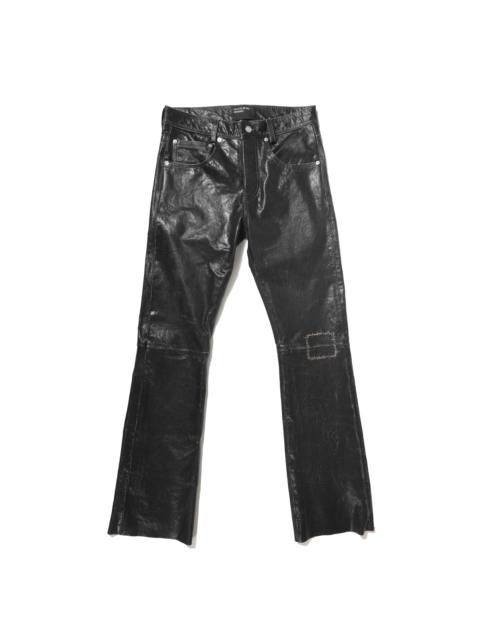 Enfants Riches Déprimés CRUST REPAIRED LEATHER FLARE JEANS