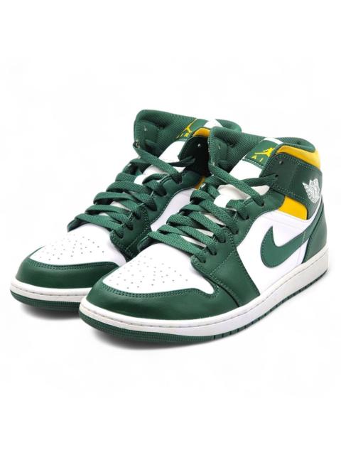 Other Designers Jordan Brand - 1 Mid 554724-371 Leather Sneakers Noble Green US 11