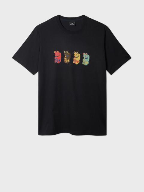 Paul Smith Black 'Lucky Cats' Print T-Shirt