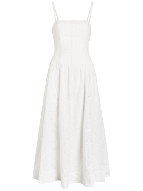 Reformation Reformation Katarin Broderie Anglaise Woven Midi Dress