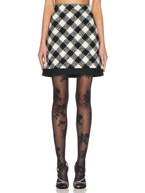 Valentino Damier Tweed Skirt