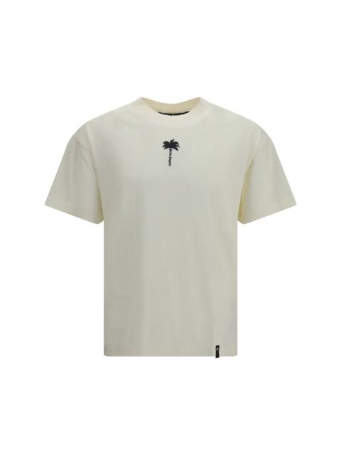 Palm Angels Palm Angels Palm Tree Statement T-shirt Off White - Black