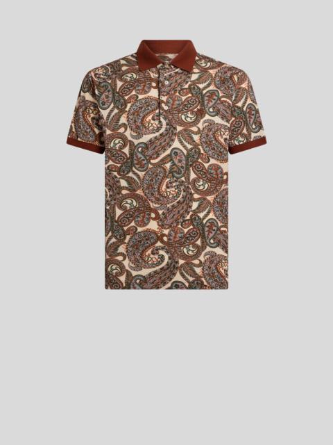 Etro COTTON POLO SHIRT WITH PAISLEY PRINT