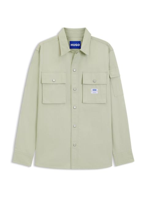 HUGO RELAXED-FIT SHIRT IN COTTON RIPSTOP