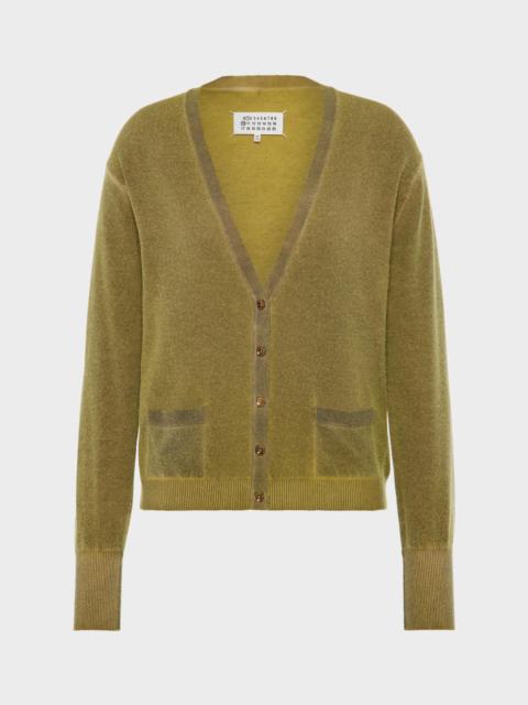 Maison Margiela Virgin wool V-neck cardigan