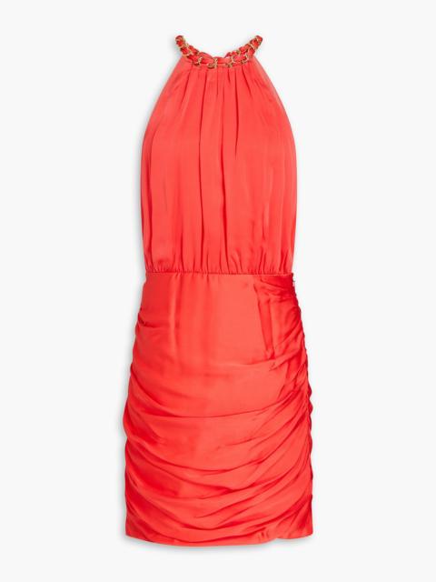 VERONICA BEARD Kalita ruched silk-blend satin mini dress