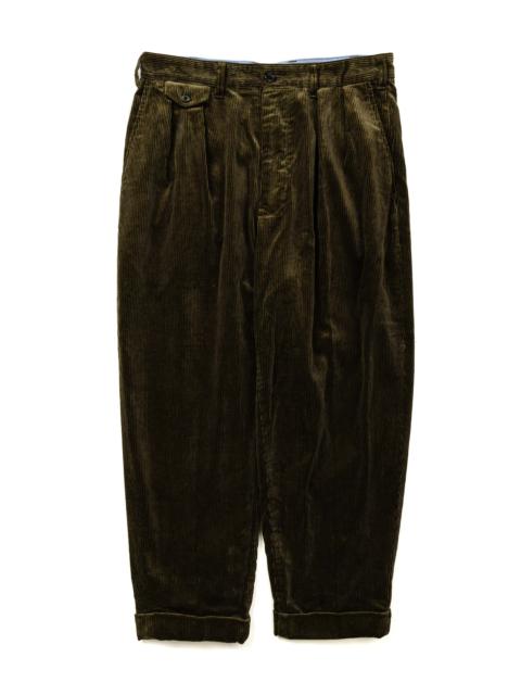 BEAMS PLUS 2Pleats Corduroy Dark Green