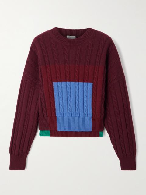 Loewe Layered Cable-knit Wool Sweater