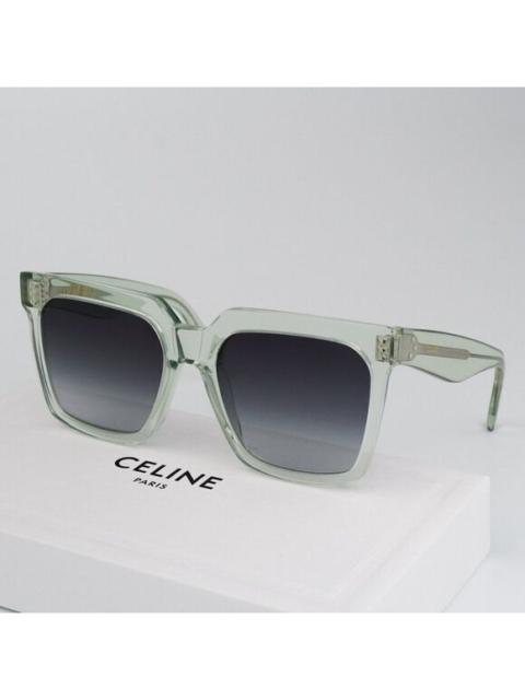 CELINE NEW Celine CL4055IN 93B Transparent Green Gradient Square Oversized Sunglasses