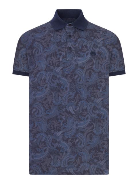 Etro Etro Men Cotton Piqué Polo Shirt With Paisley Print