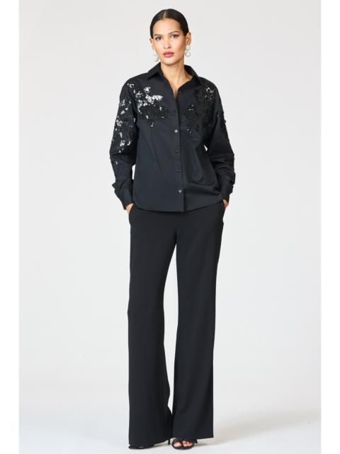 SACHIN & BABI EMBELLISHED PARADISO TOP - BLACK