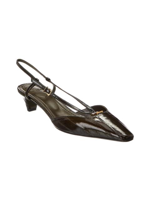 FENDI FENDI FFold Leather Slingback Pump