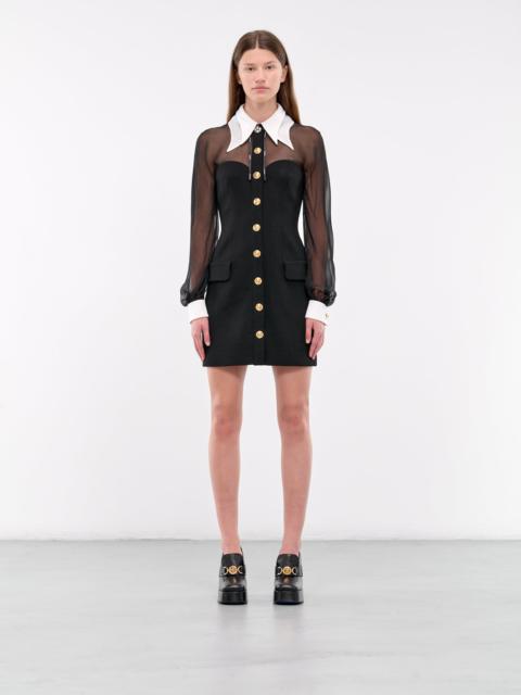VERSACE Contrast Collar Bustier Mini Dress