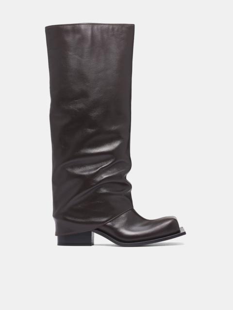 FIDAN NOVRUZOVA Havva Chunky Heel Leather Boots