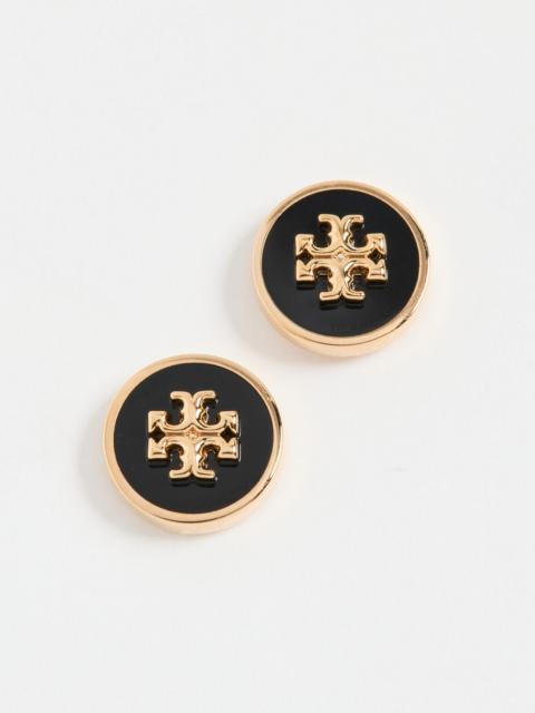 TORY BURCH Icon Enamel Stud Earrings