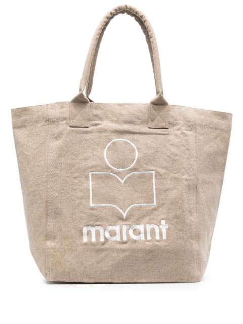 Isabel Marant Women Yenky Canvas Tote Bag With Embroidered Logo