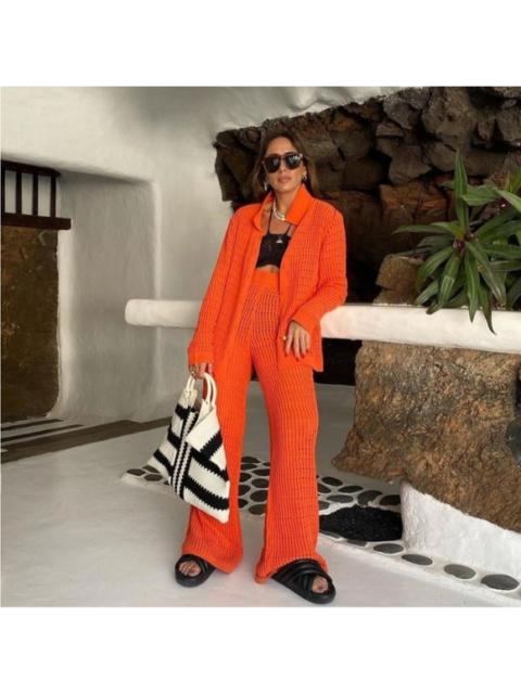 Other Designers Zara BNWT Blogger Fav Orange Chenille Pants