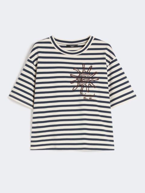 WEEKEND Max Mara Printed cotton jersey T-shirt - NAVY