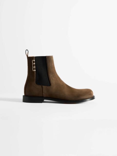JW Anderson MENS CHELSEA LOAFER BOOTS IN CHOCOLATE BROWN