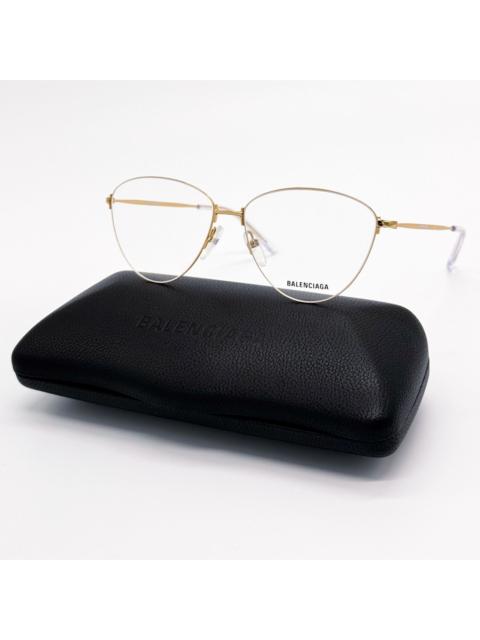 BALENCIAGA NEW BALENCIAGA EYEGLASSES BB0034O 003 CAT EYE GOLD WOMEN EYE