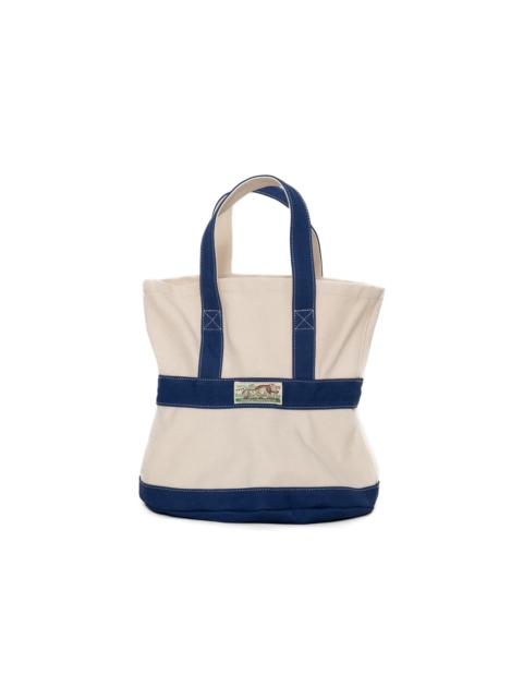 Kapital #4 Canvas ELEPHANT TOTE BAG S - Ecru x Navy