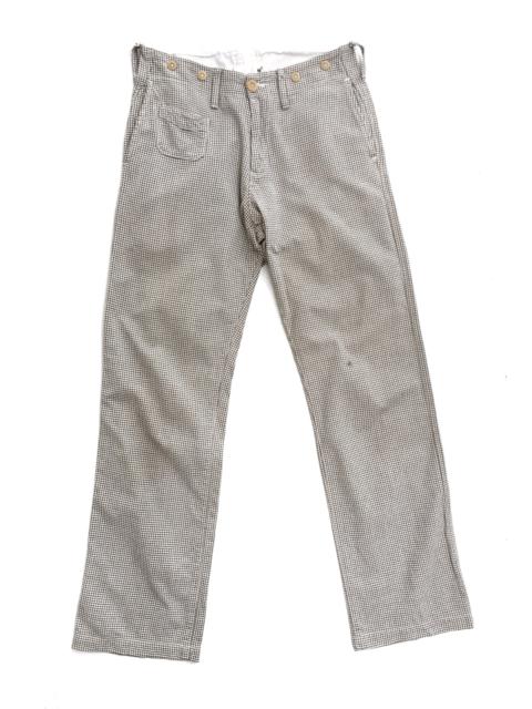 Other Designers 45rpm - 45rpm Houndstooth Checkered V Back Trousers Pants