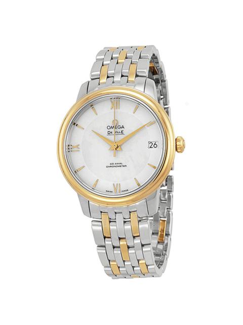 Pre-owned Omega De Ville Prestige Co-Axial White Mother of Pearl Dial Ladies Watch 424.20.33.20.05.0