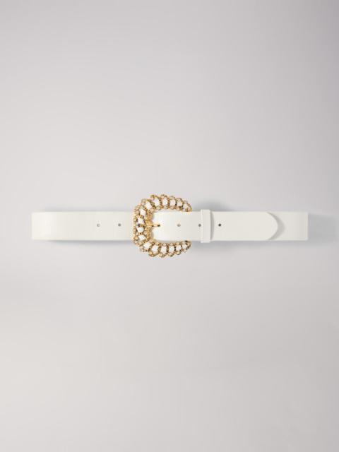 maje Belt with diamanté buckle