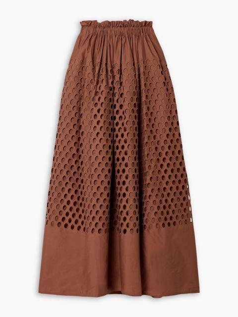 A.L.C. Flora broderie anglaise cotton maxi skirt