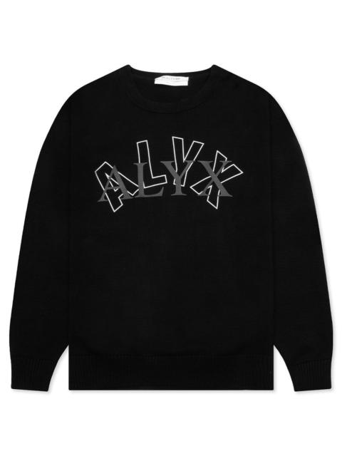1017 ALYX 9SM ARCH LOGO CREWNECK SWEATER - BLACK