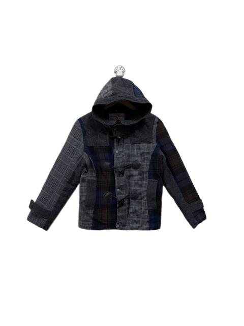 Vintage Harris Tweed X Style Juicy Wool Duffle Jacket