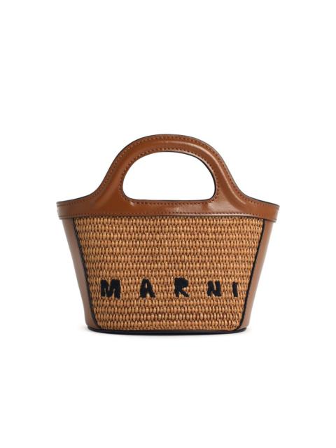 Marni Marni Brown Leather Blend Micro Tropicalia Bag Women