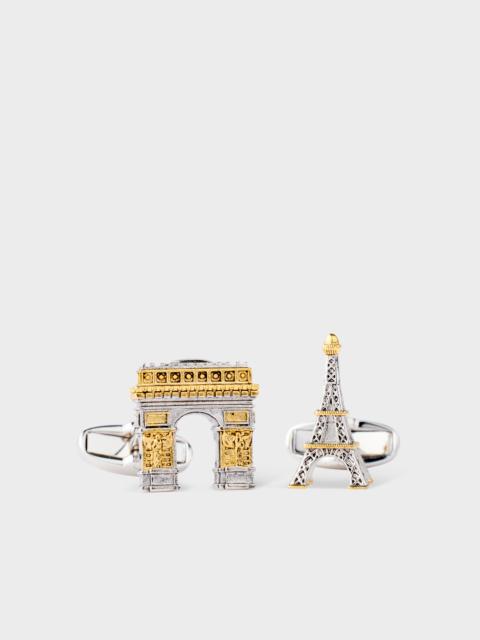 Paul Smith Silver and Gold 'Paris Souvenir' Cufflinks