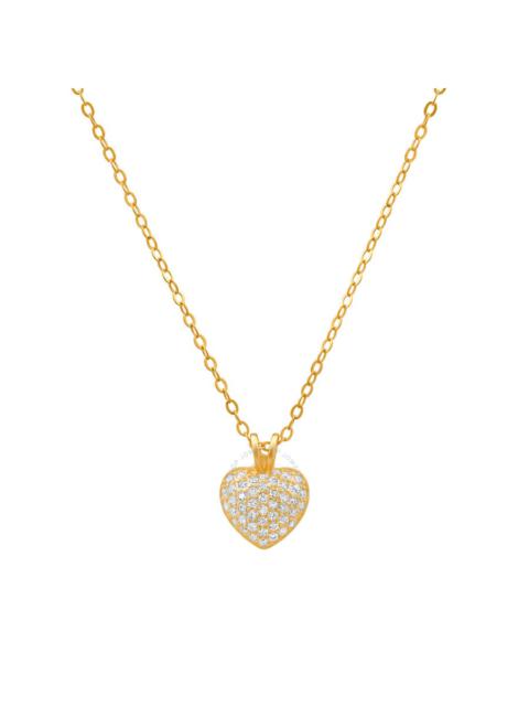 Other Designers Kylie Harper 14k Gold Over Gold Over Silver Tiny Puffed CZ Heart Pendant
