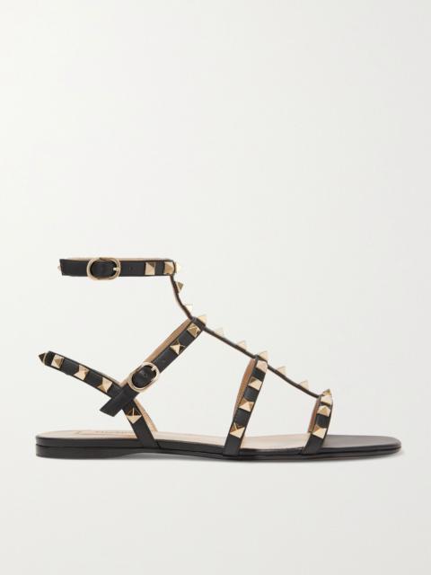 Valentino Rockstud leather sandals Black