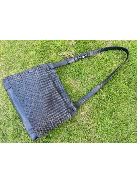 Bottega Veneta Authentic Bottega Veneta Intrecciato Nero Flap Messenger Bag