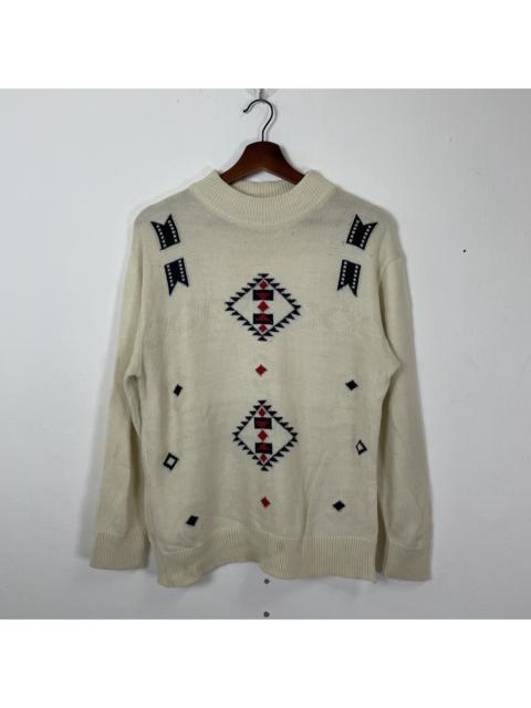Other Designers Homespun Knitwear - Vintage Borronne Aztex Navajo Style Knitwear Sweatshirt