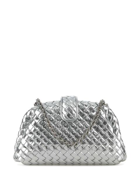 Bottega Veneta Women Silver Leather Small Lauren 1980 Handbag