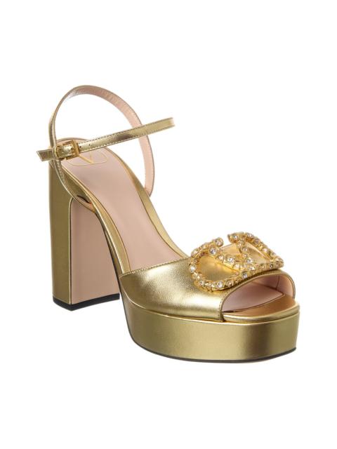 Valentino Valentino VLogo 115 Leather Platform Sandal