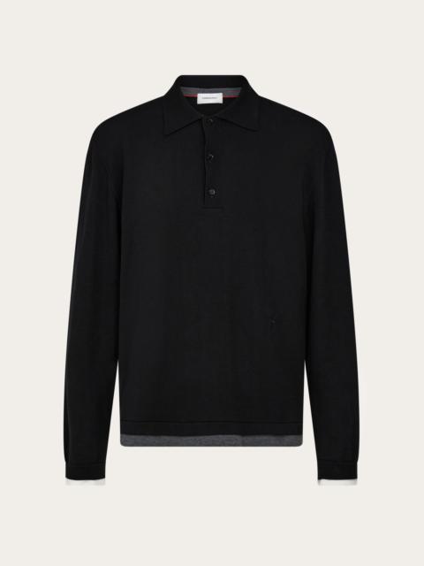 sacai Bill Cunningham Graphic Print L/S T-Shirt | REVERSIBLE