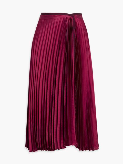 DEREK LAM 10 CROSBY Liriel pleated charmeuse midi skirt