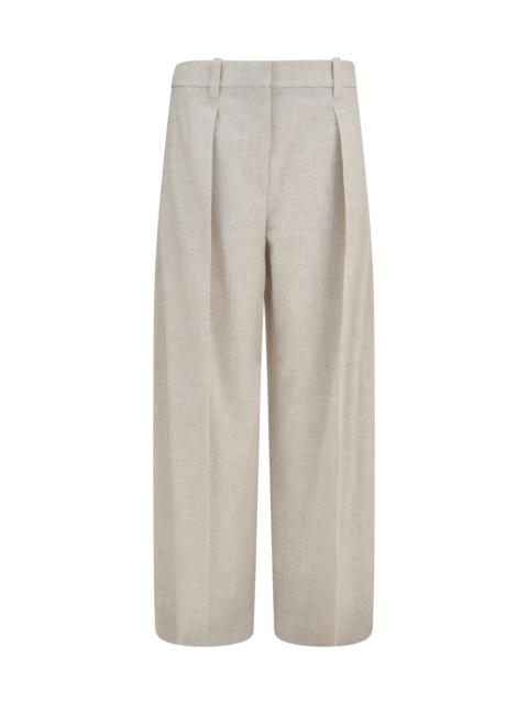 Brunello Cucinelli Brunello Cucinelli Women Wool And Cashmere Tailored Pants