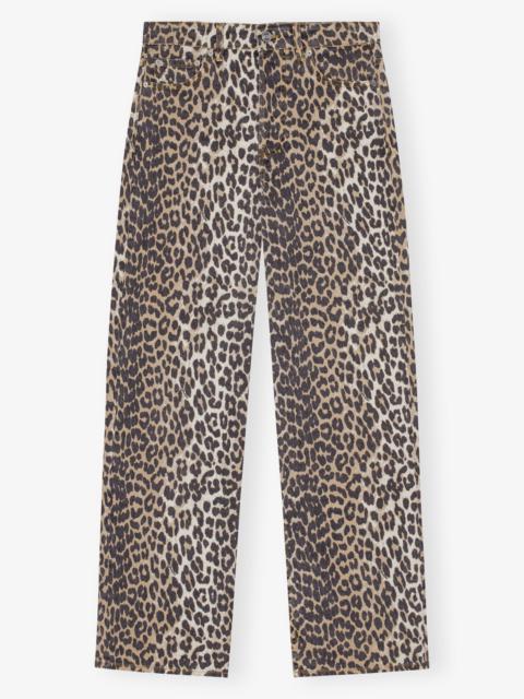 GANNI LEOPARD PRINTED IZEY JEANS