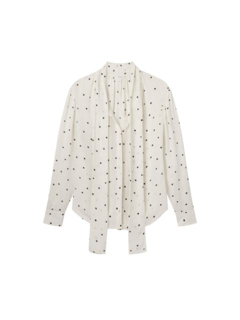 A.L.C. Viv Polka Dot Silk Top