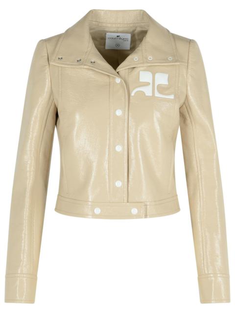 courrèges Courreges 'Reedition' Ivory Cotton Blend Jacket Women